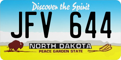 ND license plate JFV644