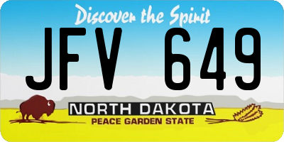 ND license plate JFV649