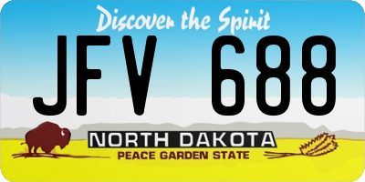 ND license plate JFV688