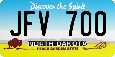 ND license plate JFV700