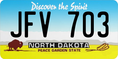 ND license plate JFV703