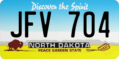 ND license plate JFV704