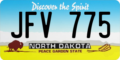 ND license plate JFV775