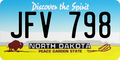 ND license plate JFV798