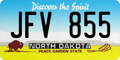 ND license plate JFV855