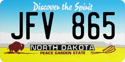 ND license plate JFV865