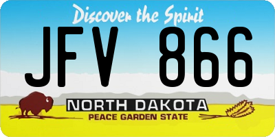 ND license plate JFV866