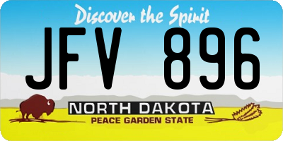 ND license plate JFV896