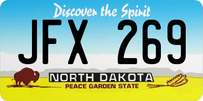 ND license plate JFX269