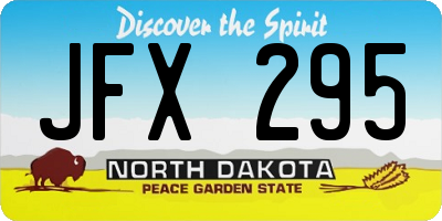 ND license plate JFX295