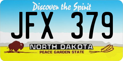 ND license plate JFX379