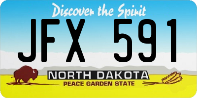 ND license plate JFX591