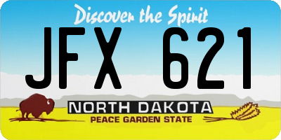 ND license plate JFX621