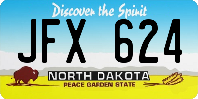 ND license plate JFX624