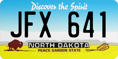 ND license plate JFX641