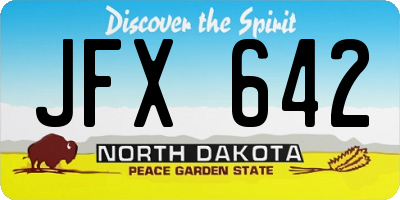 ND license plate JFX642