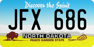 ND license plate JFX686