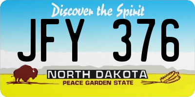 ND license plate JFY376