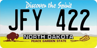 ND license plate JFY422
