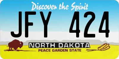 ND license plate JFY424
