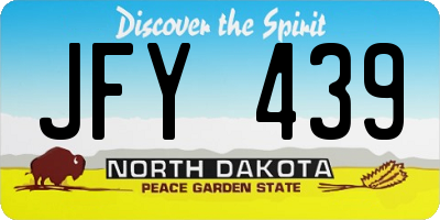 ND license plate JFY439