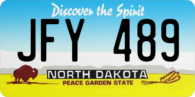 ND license plate JFY489