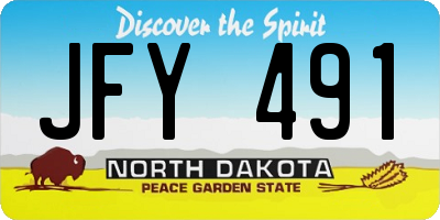 ND license plate JFY491