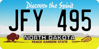 ND license plate JFY495