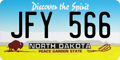 ND license plate JFY566