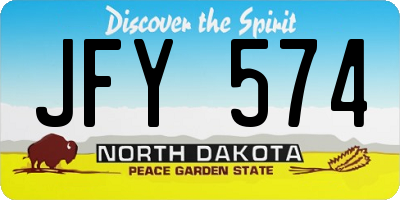 ND license plate JFY574