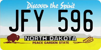 ND license plate JFY596
