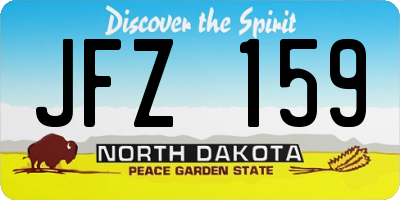 ND license plate JFZ159