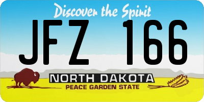 ND license plate JFZ166