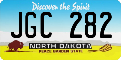 ND license plate JGC282