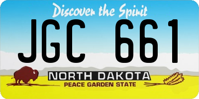 ND license plate JGC661