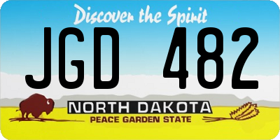 ND license plate JGD482