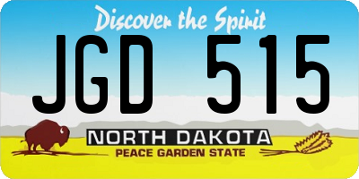 ND license plate JGD515