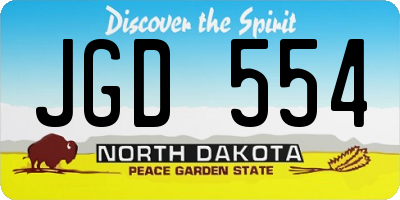 ND license plate JGD554