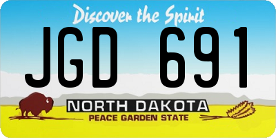 ND license plate JGD691