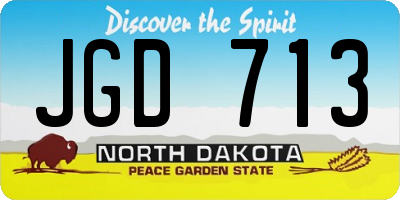 ND license plate JGD713