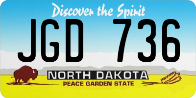 ND license plate JGD736