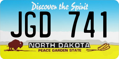 ND license plate JGD741