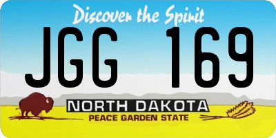 ND license plate JGG169