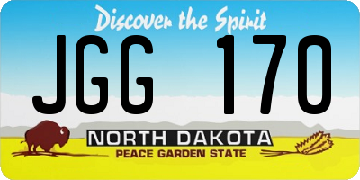 ND license plate JGG170