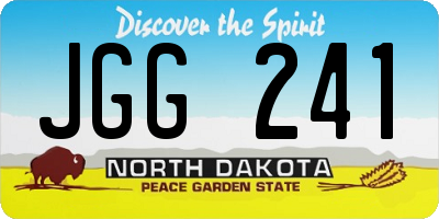 ND license plate JGG241