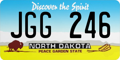 ND license plate JGG246
