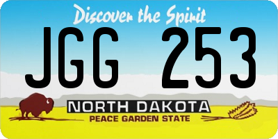 ND license plate JGG253