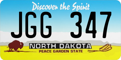 ND license plate JGG347