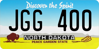 ND license plate JGG400