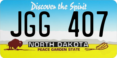 ND license plate JGG407